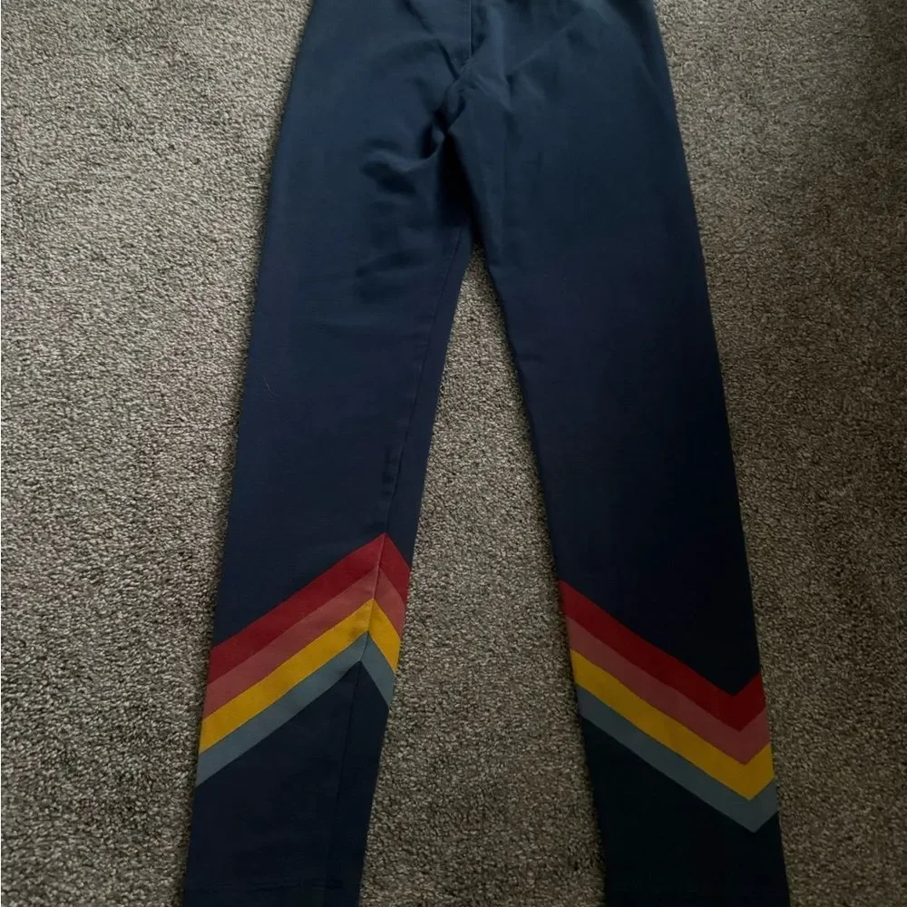 Tea Collection Rainbow Chevron Leggings Sz 10